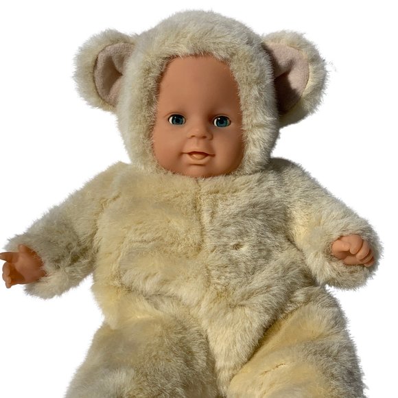Simba Toys Other - Vintage Baby Doll 14 Inches Polar Bear Outfit Huggable by Simba Toys Sweet!